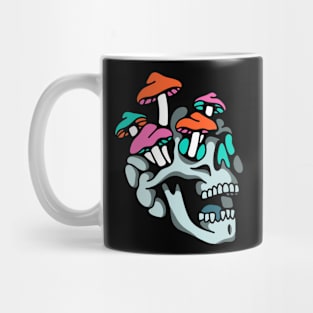 Skull and mushrooms Mug